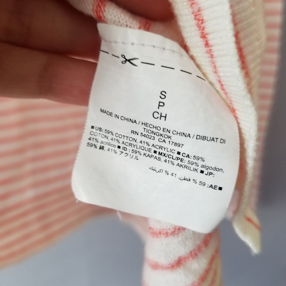 X OLD NAVY CREW NECK LS STRIPE KNIT LIGHT SWEATER - Picture 5 of 7